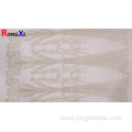Professional Grid Pattern Beads White Embroidery Fabric